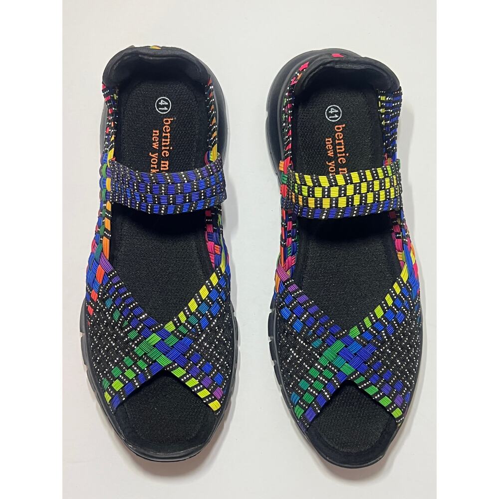 Bernie Mev New York Woven Slip On Shoes Women EU 41 Multicolor Comfort NWOT